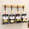 Cute Plush Schnauzer Dog Keychain Simulation Puppy Bag Charm Desktop Ornament Toy