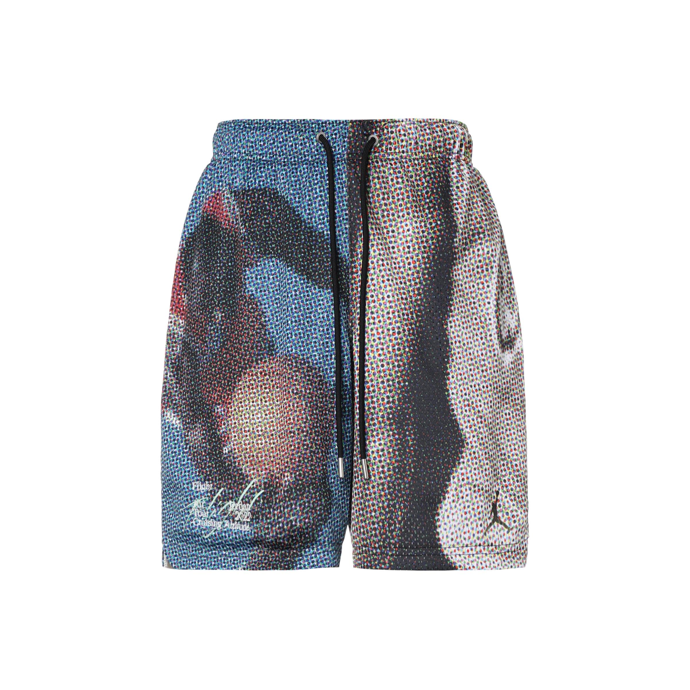 Jordan Flight Heritage Musterdruck Sommer Locker Mittelhoch Kordelzug Lässige Shorts Herren Unterteile Mehrfarbig DM1393-010 L gray