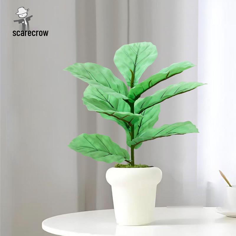 Artificial Green Plant Bonsai: Black Swan Fake Potted Tree for Indoor Decoration