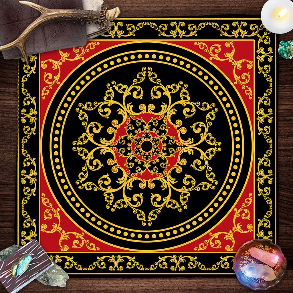 Tarot Tischdecke Mandala Blume des Lebens Altar Tuch Für Divination Meditation Kreis Galaxie Tarot Matte Spirituelle Orakel Karten Pad