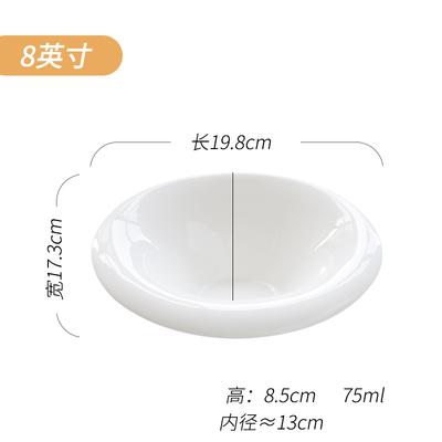 Irregular Shaped Ceramic Tableware, Appetizers, Dessert Bowls, White Tableware, Meat and Pasta, Dishes, Fruits, Salad Bowls