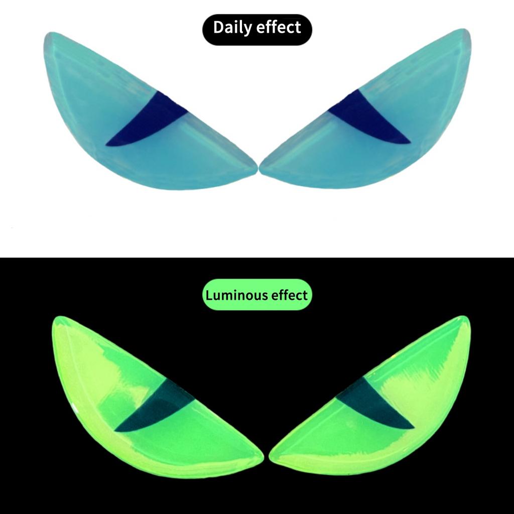 3D Luminous Vinyl Motorcycle Reflective Sticker Cute Eyes Scooter Windshield Decal Accessories For BMW Honda Yamaha Suzuki Vesp