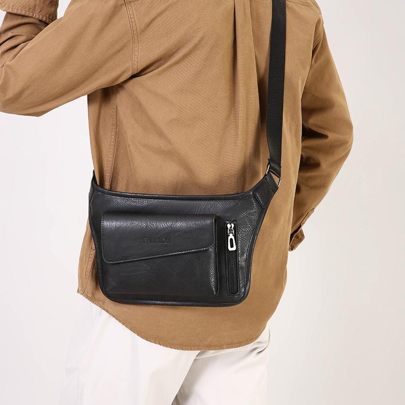 New Men's Vintage Chest Bag Waterproof Large Capacity Crossbody Single Shoulder Bags with Sport Small Messenger Bags