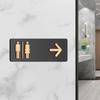 Bathroom Sign Acrylic Restroom Directional Sign Adhesive Toilet Signage for Business Home Office Restaurant Laundry Shopping