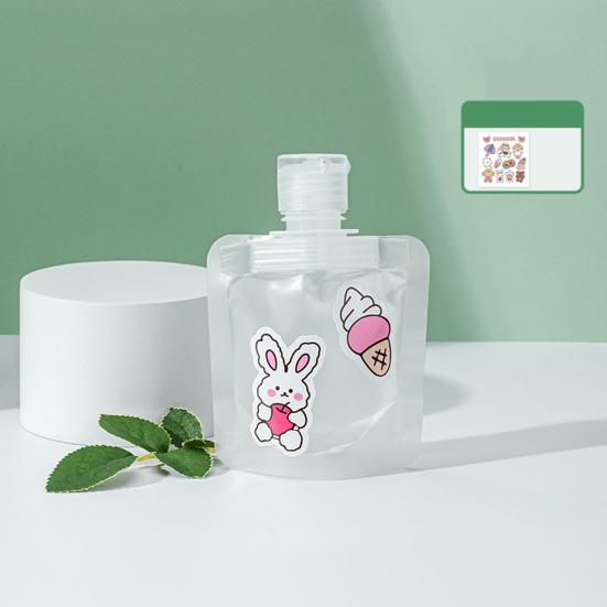 5 pezzi set di sub-imbottigliamento da viaggio sacchetti di imballaggio trasparenti a tenuta stagna nessun odore shampoo usa e getta lavaggio del corpo crema per il viso lozione borsa di stoccaggio portatile