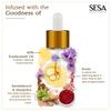 SESA Kumkumadi pleťové sérum 30 ml pro zářivou pleť s 40% Kumkumadi olejem, lehké, nelepivé, hydratační sérum proti stárnutí