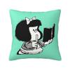 Manga Quino Mafalda Cushion Cover Kawaii Cartoon Velvet Luxury Pillows Living Room Decoration
