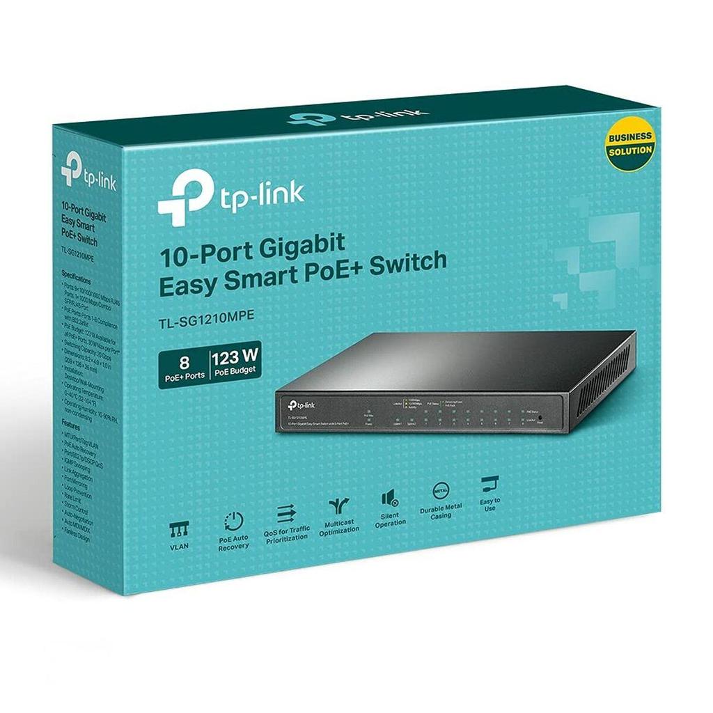 TP-Link TL-SG1210MPE Managed Switch 10 ports PoE+ Black