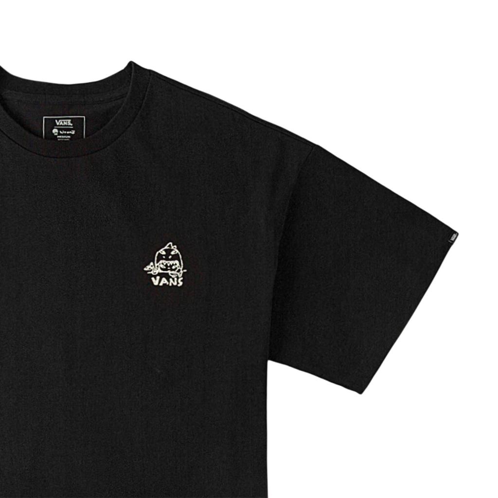 Vans X Hirono Logo Fashion Round Neck Short Sleeve T-Shirt Unisex T-Shirts Black VN000K9UBLK