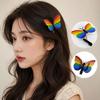 10Pcs/Set Portable Butterfly Rainbow Hairpin Colorful Butterfly Hair Accessory Costume Dress Up