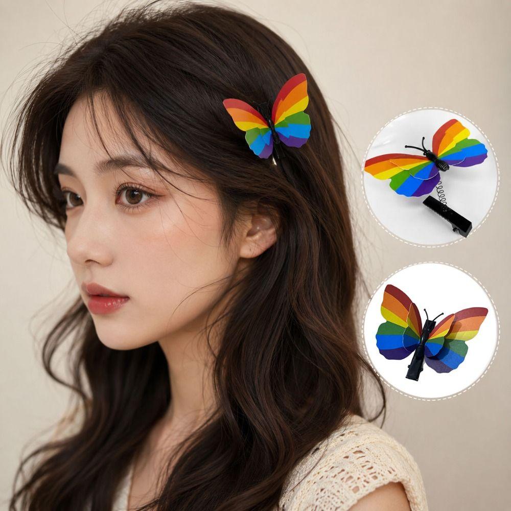 10Pcs/Set Portable Butterfly Hair Clip 3D Butterfly Hair Accessory  Dance Event