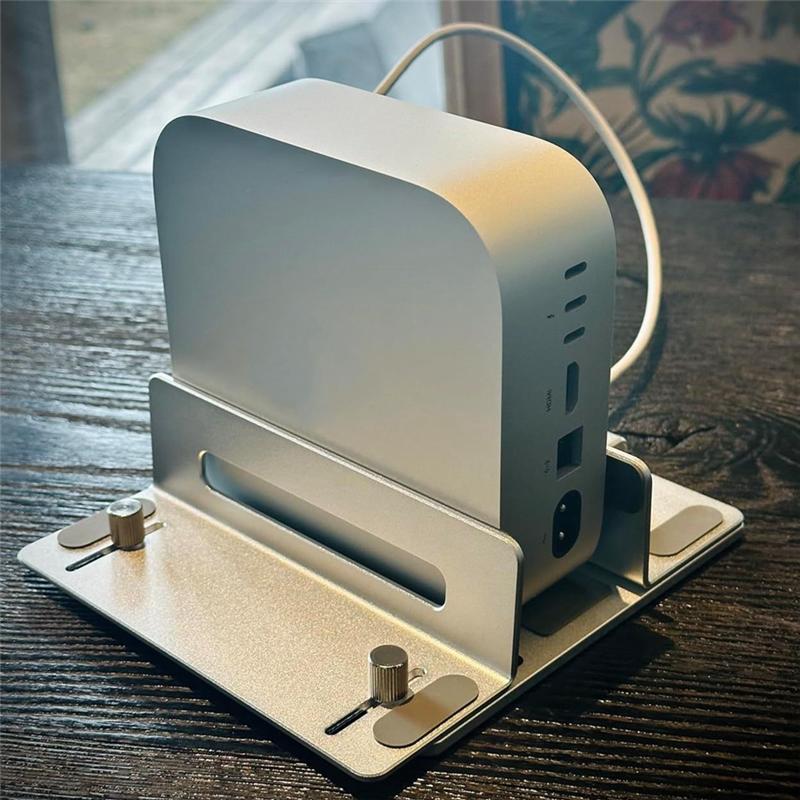 A03F-Aluminum Alloy Base For Mac Mini M4 Pro Anti Slip Computer Multifunction Bracket Cooling Base
