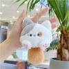Cute Plush Cats Keychain Creative Animal Pendant Detachable Pendant Car Key Chain Backpack Pendant with Metal Keyring