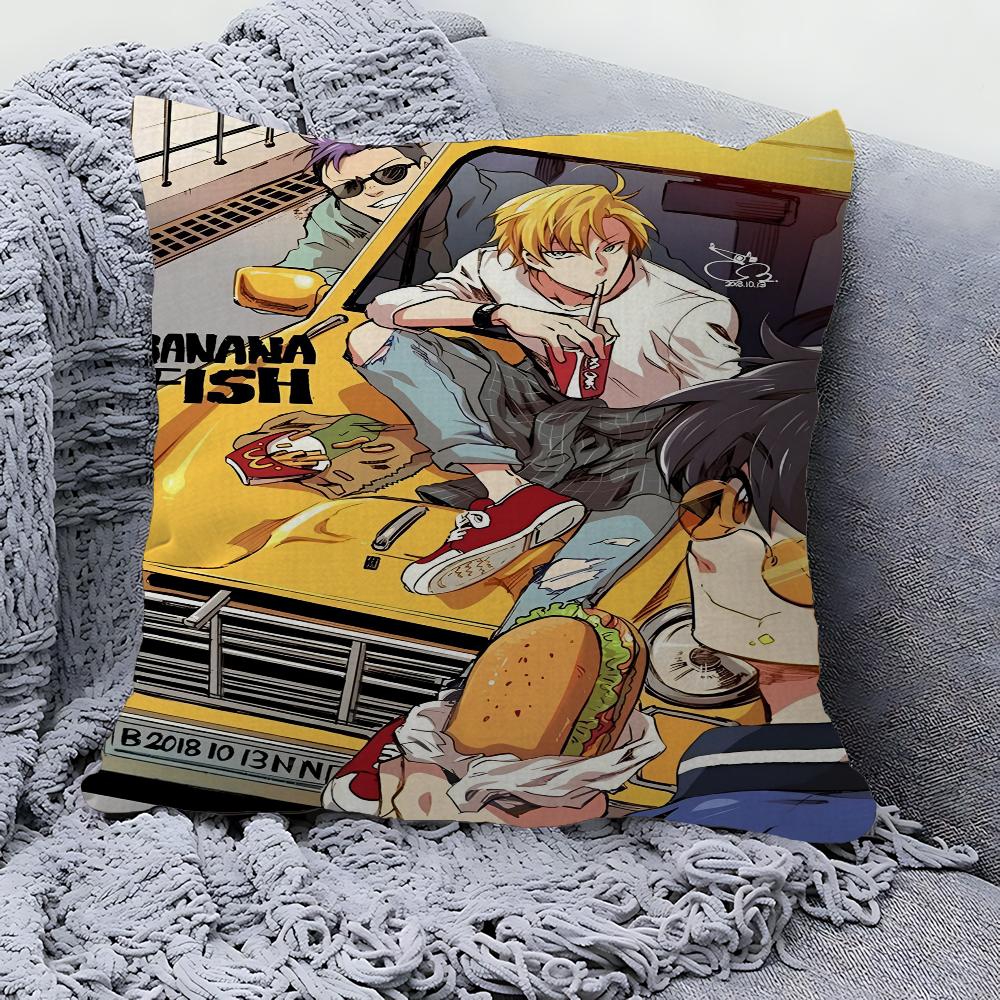 BANANA FISH Pillowcase Toon Gift Cushion Cover Bedroom Home Sofa Chair Seat Decor Pillow Case