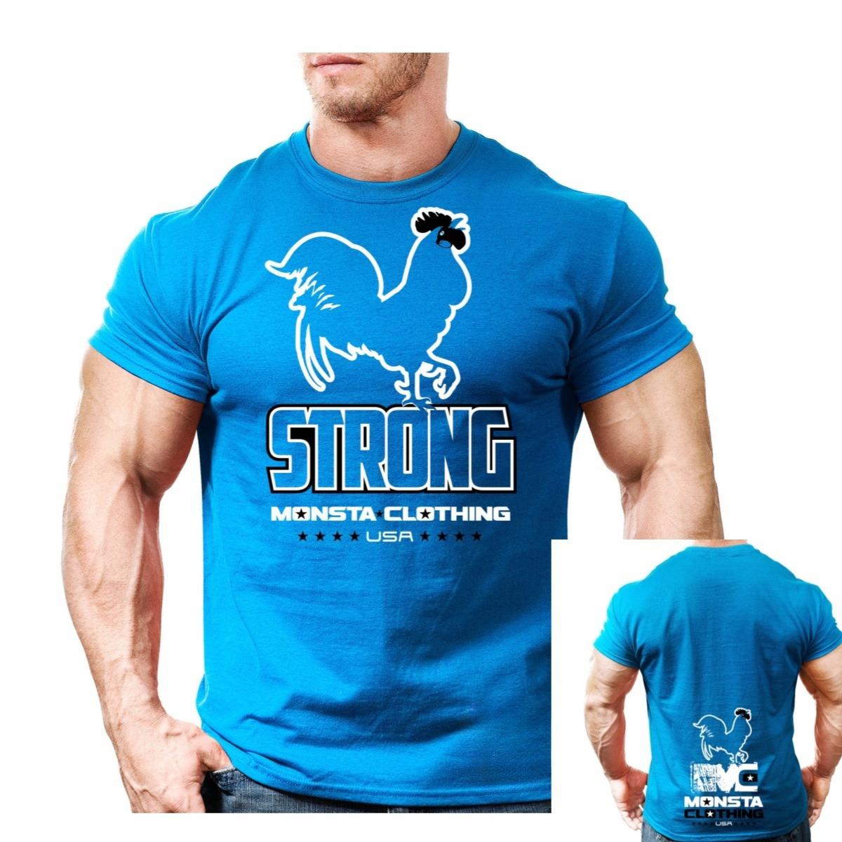 

Cock Strong Fitness Training Sports Trendy Casual TShirt Mens and Womens Luxury Brand Top 4XL