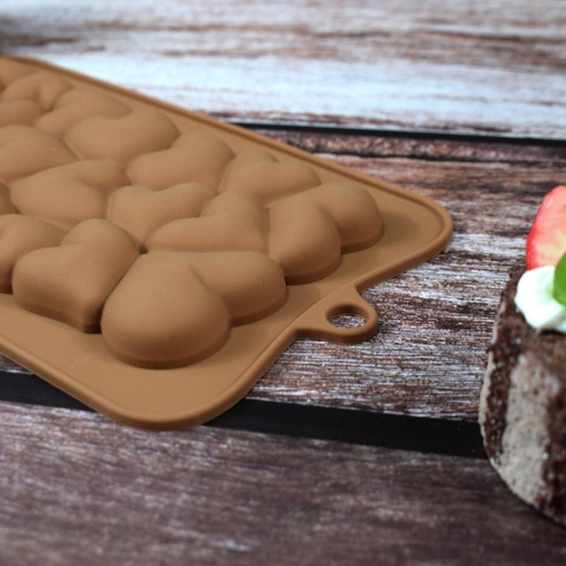 DIY Handmade Silicone Fondant Mold Heart Pattern Chocolate Shape Candy Sugar Craft Paste Mold DIY Candle Resin Crafts