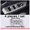 Door Handle Bowl / Window Lift Button / Water Cup Holder Cover Trim For Mazda CX-5 2017 - 2024 Silver Car Interior Accessories