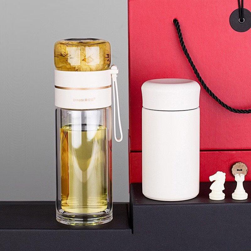 Shangqi Tea Infuser Double Wall Glass Thermos Cup