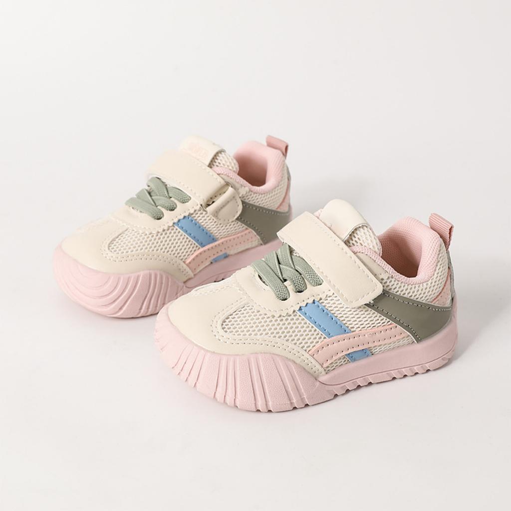 Kids Athletic Sneakers Soft Sole Casual Shoes Lightweight Breathable Mesh Upper Durable Rubber Outsole Flexible Design for Boys Girls