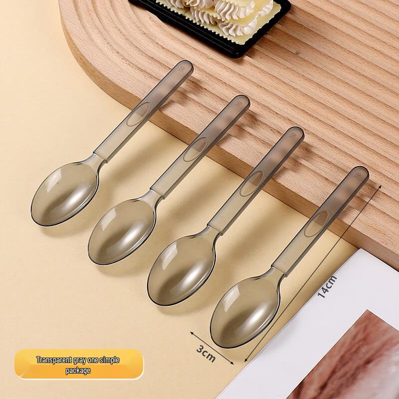 OLOEY Disposable Plastic Dessert Spoons