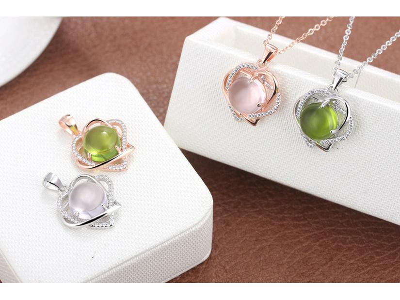 925 Silver Crystal Grape Necklace for Women - Short Clavicle Jewelry Pendant, Ideal Birthday Gift