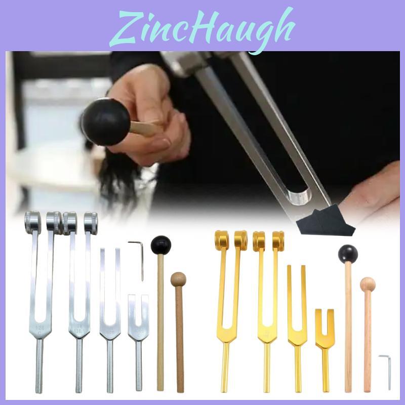 Gold Aluminum Alloy Music Tuner Kit For Instruments And Wellness Applications With Wooden Mallet