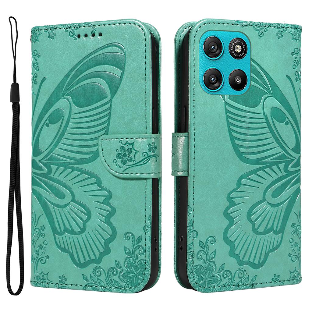 For Motorola Moto G100 5G (2025)/Motorola Moto G57 Power 5G/Motorola Moto G67 Power 5G Case Butterfly Pattern PU Leather Folio Flip Phone Cover