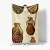 Shell Pattern Fleece Blanket Multi Scene Decorative Throw Sofa Bed Cover Warm Cozy Gift