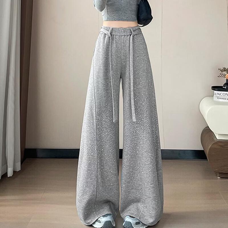 La Chapelle Sparkling Rhinestone Casual Pants