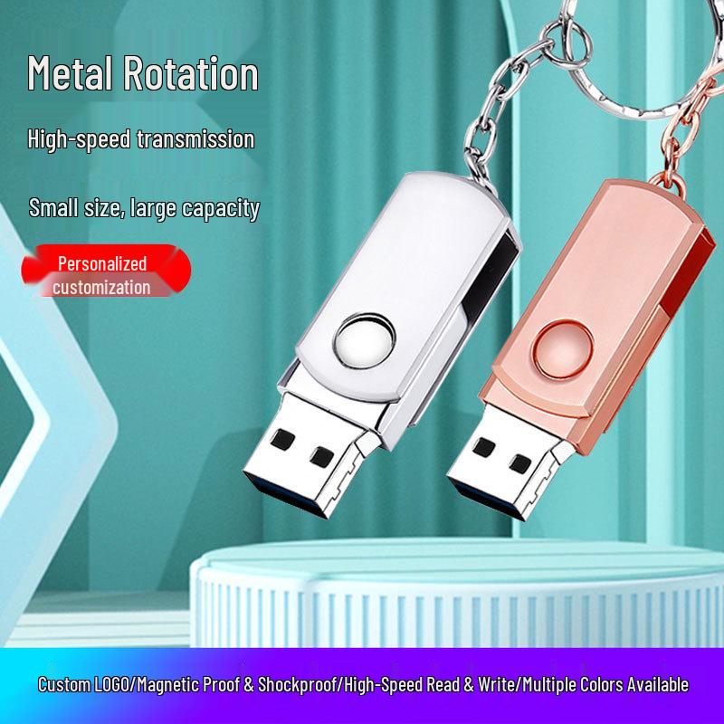 Creative Metal USB Flash Drive - High-Speed Options: 16GB, 32GB, 64GB, 128GB - Ideal for Engraving and Gifting