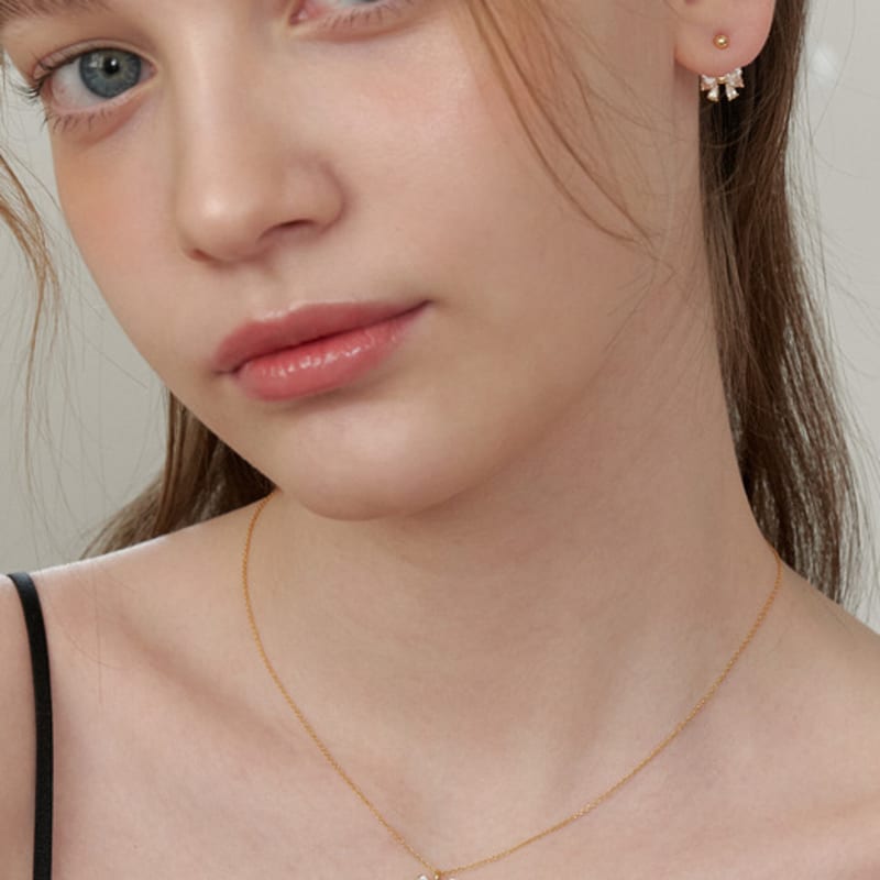 Tatiana (925 Silver) Lovely Bright Ribbon Necklace NZ2172