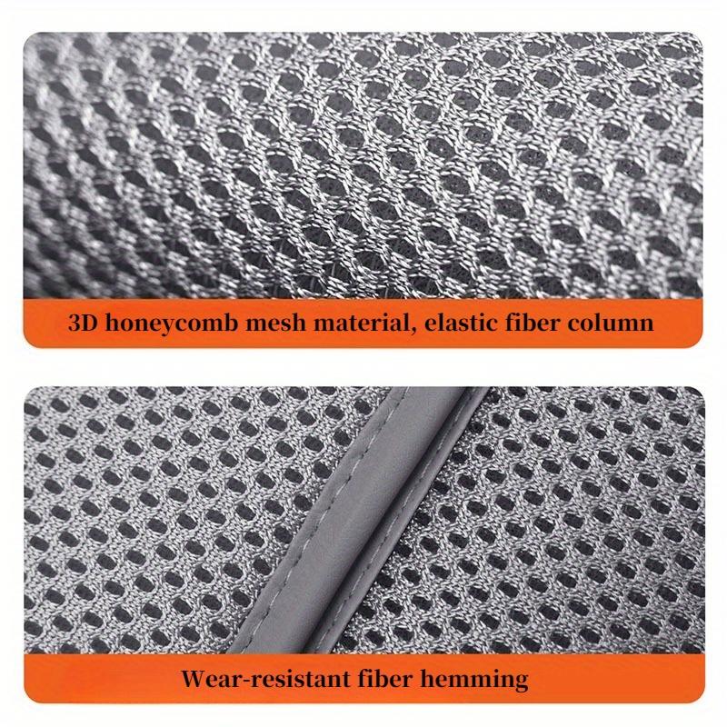 Single Summer Thickeneded Ice Silk Car Seat Cushion, 3D Fiber Honeycomb Mesh, Three-Dimensional Rebound, Comfortable and Breathable, Machine