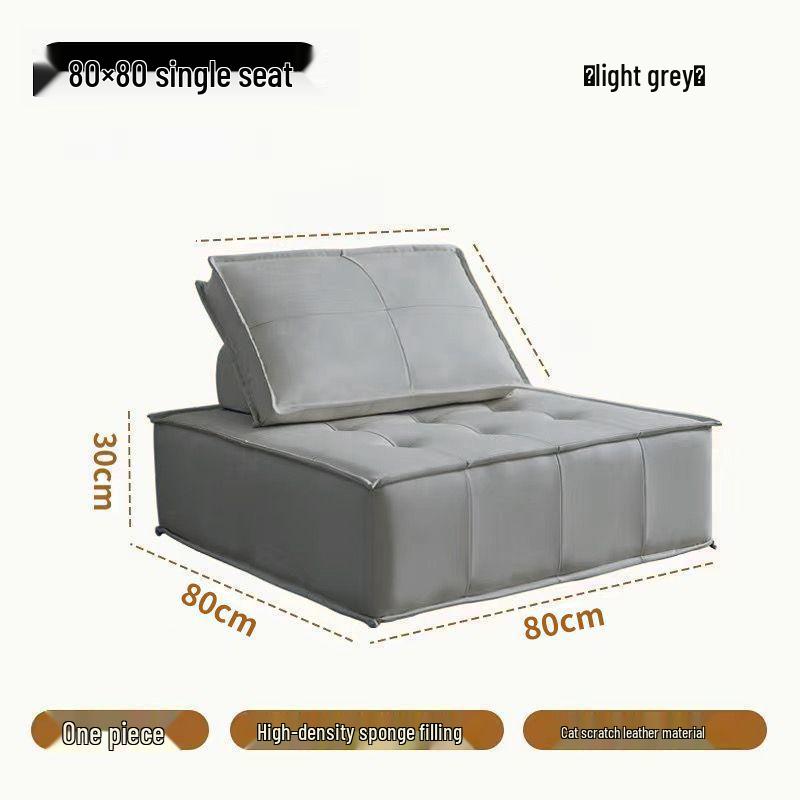 Minimalist Tech Fabric Double Module Sofa for Small Apartments