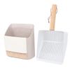 Cat Litter Scoop Set Detachable Mlutifunctional Wooden Handle Kitty Litter Scooper for Home
