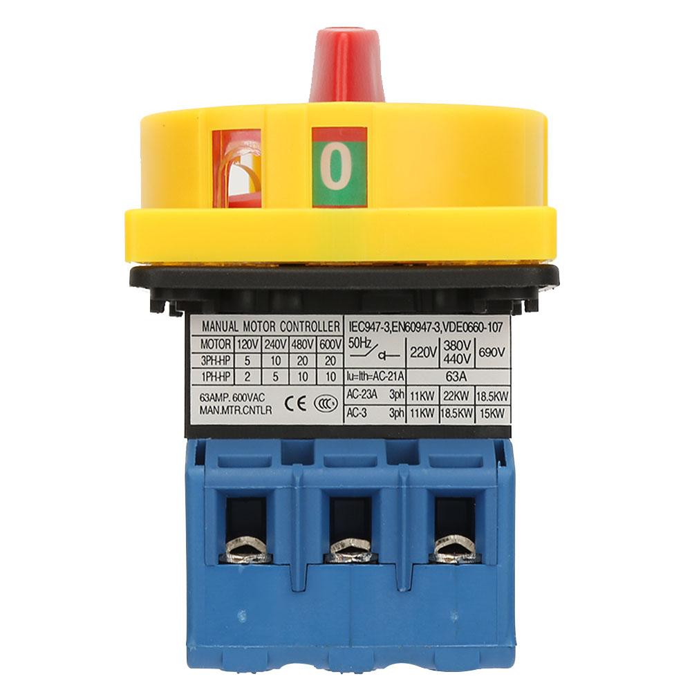 

40A63A Навантаження Автоматичний вимикач 3-полюсний 2-позиційний поворотний кулачковий перемикач живлення (63A)