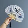 New Chinese Style Folding Fan Vintage Handheld Fan Creative Shell Shape Fan  Photography