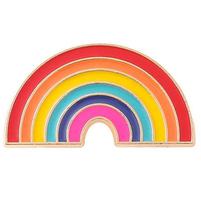 Rainbow Colorful Pin Brooches Metal Small Gestures Badge Versatile Unisex Unisex Shirt Decoration