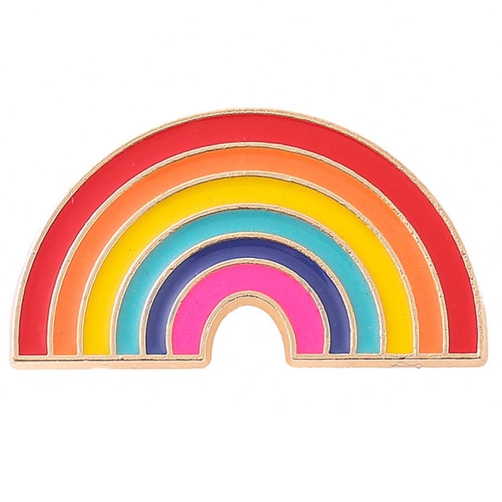 Rainbow Cartoon Mini Brooch Metal Gay Flag Lapel Pins Versatile Unisex for Backpack Clothing Decor
