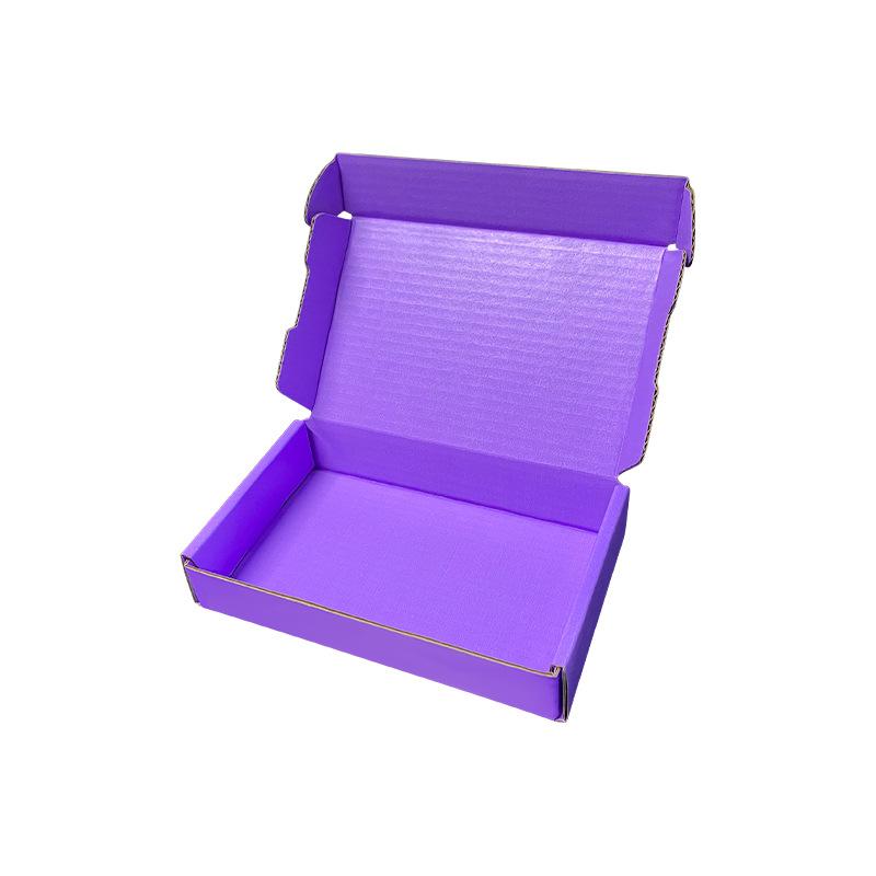 Purple Thick Multi-functional Folding Box Handicraft Makeup and Skincare Fragile Packaging Boxes Anti Drop Wrapping Case for Express Transportation