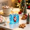 Elastic TPR Toy Stress Relief for Halloween Christmas, Anxiety Reduction Ice Cube Squeeze Holiday Toy, Slow Rising Clear Sensory Gift Soft Squeezable