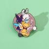 Japanese Cartoon Cute Magic Card Girl Cherry Metal Badge Pet Rabbit Alloy Brooch Pin Decoration