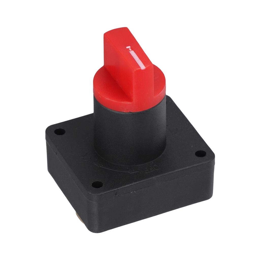12V Battery Switch Black Red Battery Isolator Switch Easy Installation High Universality Fitment Boat Installations