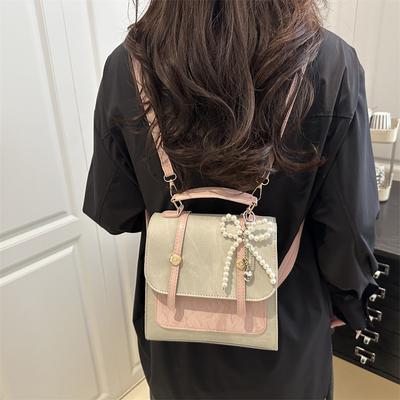 College Style Trend Casual Summer New Fashion Simple Shoulder Oblique Span Backpack Women