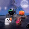 Seasonal Halloween Pumpkin Ghostly Bat Elf Miniature Figurines Resins Statues Ornament for Festival Home Office Accent