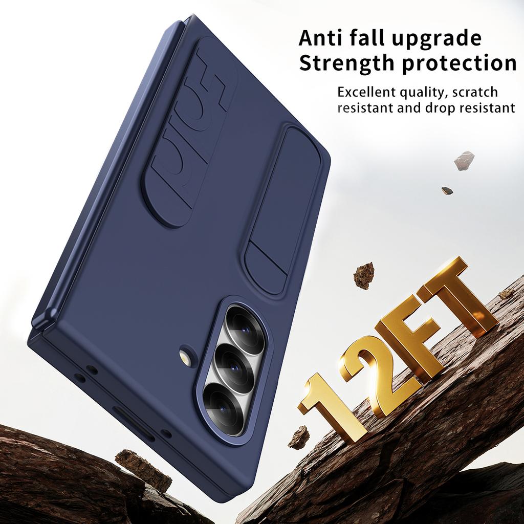 Vertical Wristband Card Slot Kickstand Case for Samsung Z Fold7 5G Invisible Bracket Wrist Stand for Galaxy Z Fold 7 6 5 4 Cover