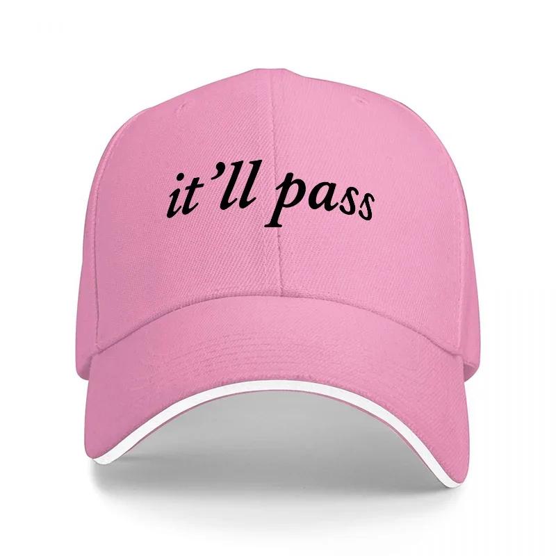 All Pass Logo Schwarze Baseballkappe Klassischer Stil Gesticktes Design Verstellbare Passform Streetwear Modeaccessoire