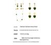 Colorful Heart Glass Stone Tassel Earrings & 18K Gold Plated Stainless Steel Necklace