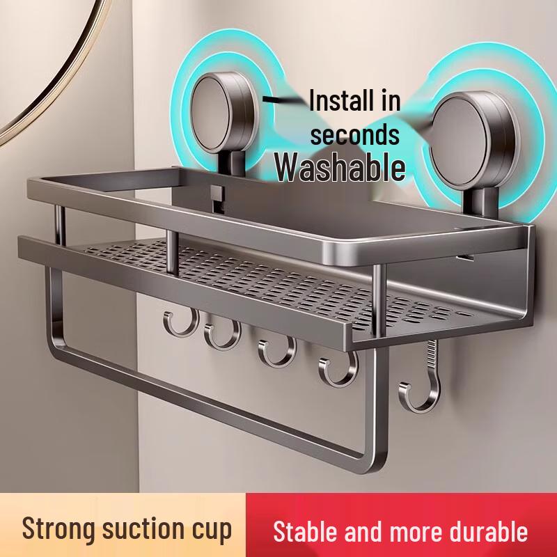 Huihuadu Space Aluminum No-Drill Bathroom Shelf