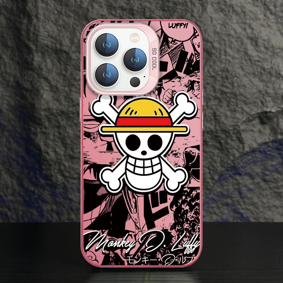 

Один аніме P-Piece чохол для телефону для iPhone 15 16 11 13 Pro 14 Plus 12 11Pro 15Pro Max 16e Чохол for iPhone 14 Plus мигдалевий