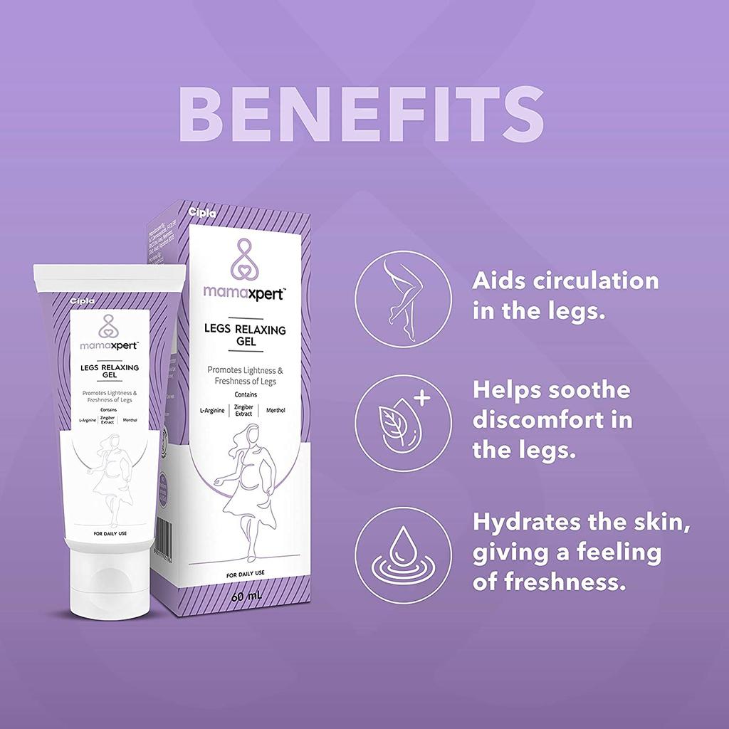 Cipla Mamaxpert Legs Relaxing Gel for Women 60 Ml Soothes Tired Legs and Improves Circulation